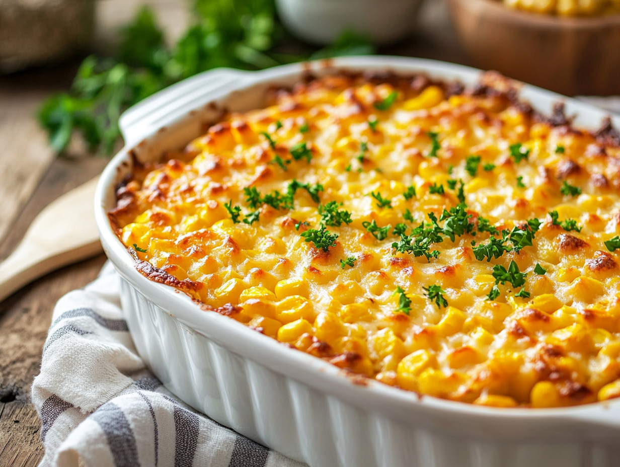 Sour cream substitute casserole served warm and fresh