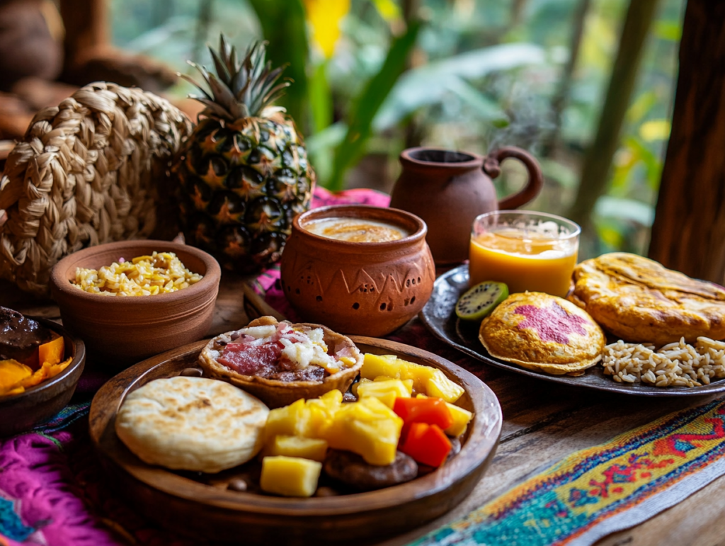 Traditional Colombian Breakfast Setting