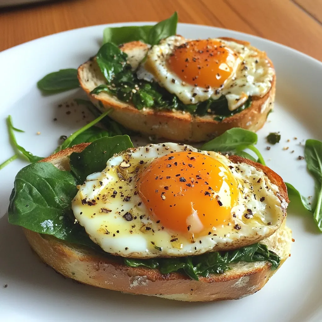 A breakfast plate with two sunny-side-up eggs on toasted bread, served with sliced avocado and fresh cherry tomatoes, garnished with herbs