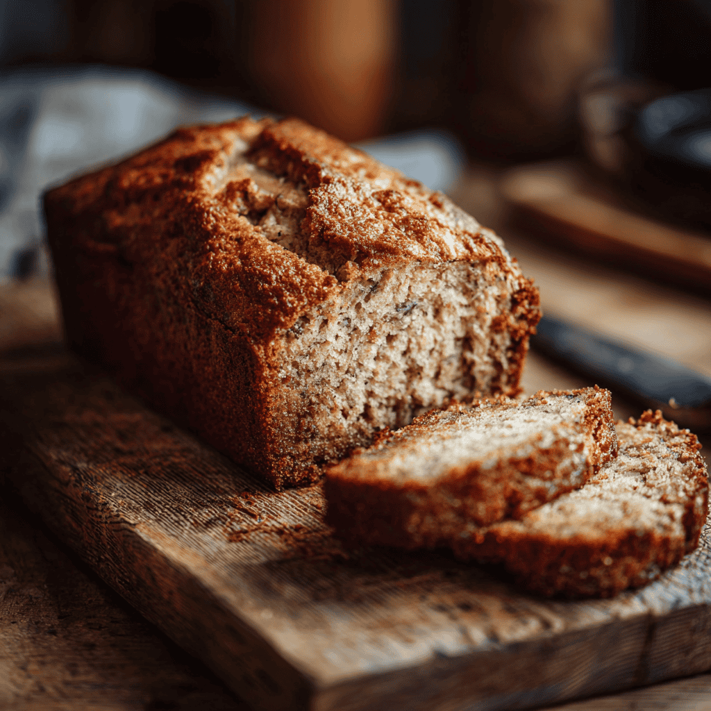 Best Ever Banana Bread Recipe – Moist, Easy, and Foolproof 5 Easy banana bread recipe showing a fresh loaf with a golden crust and soft crumb