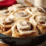 Banana Bread Buttermilk Cinnamon Rolls with cream cheese frosting